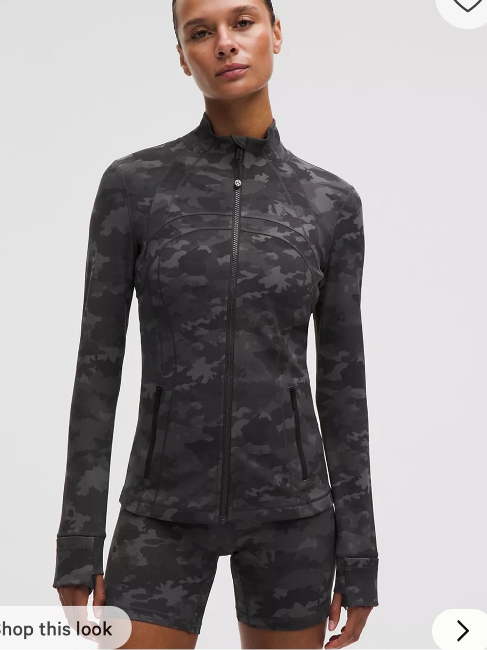 Lululemon Define Jacket Thawed Camo Black Multi size 8